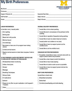 My Birth Preference Document Thumbnail