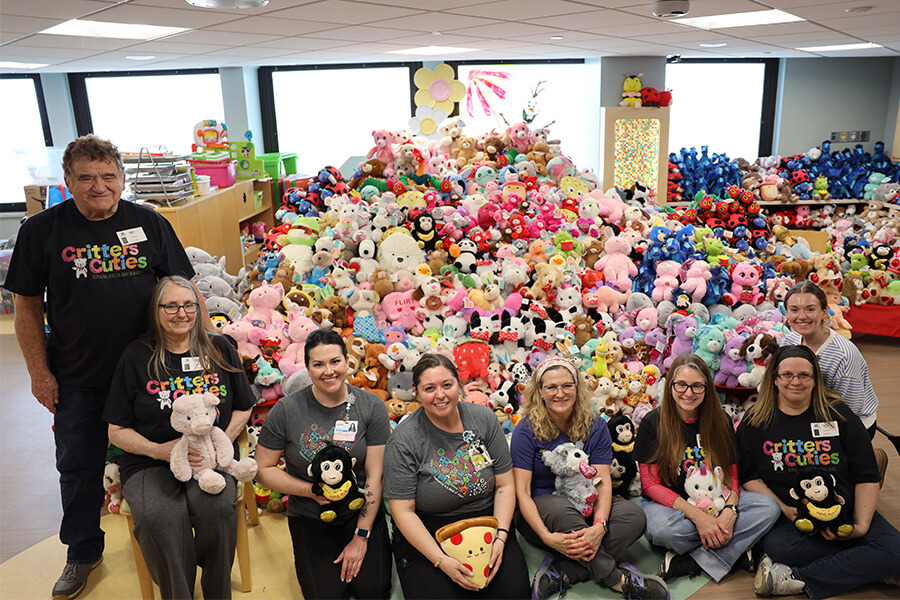 Critters for Cuties donation at UM Health-Sparrow