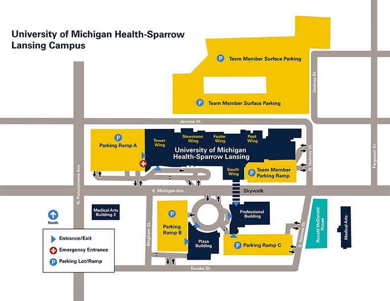 UM Health-Sparrow Lansing Campus Map | August 2026