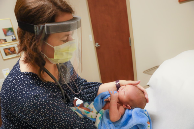 Jessica Hamel with Infant