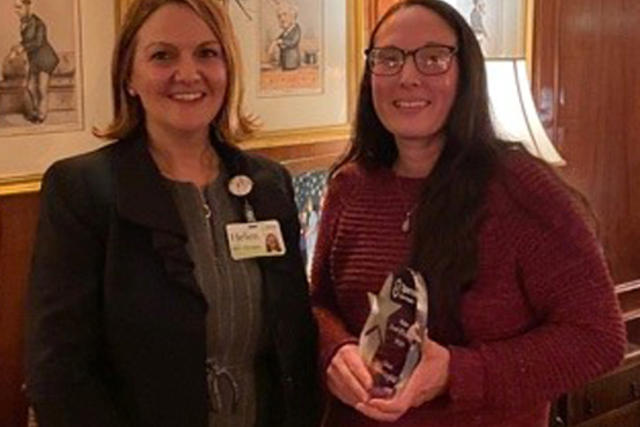 Fulton Awards 2020 - Dawn Layfield Clincal Recipient with Helen Johnson