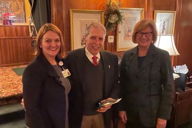 Frederick Darin with Helen Johnson & Current Board Chair Lori Pray